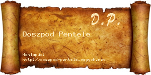 Doszpod Pentele névjegykártya